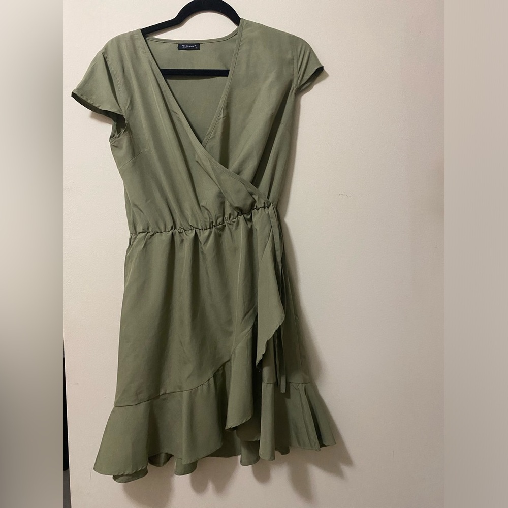 Green Wrap Dress